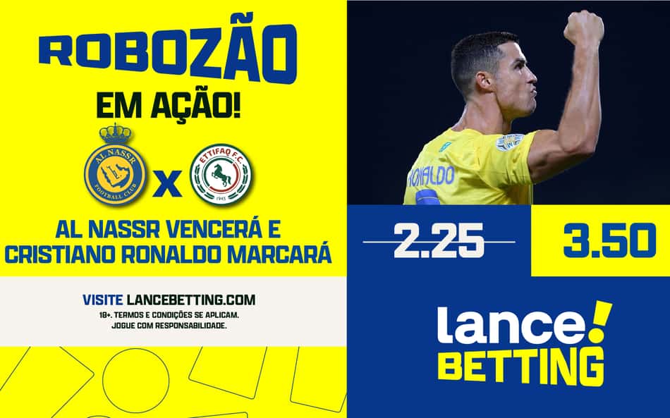 !Odds turbinadas! Fature com o jogo do CR7 pelo Al Nassr: aposte R$10 receba R$35