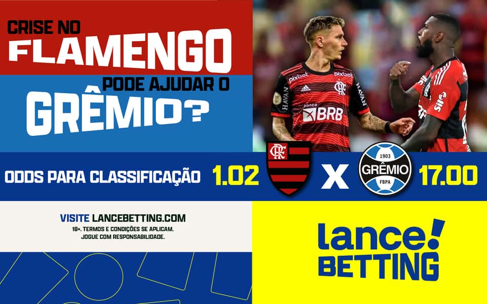 Crise no Flamengo? Aposte R$10 e ganhe R$175 para o Grêmio ir à final da Copa do Brasil