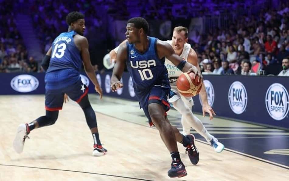 Em amistoso, EUA atropela Eslovênia, sem Luka Doncic