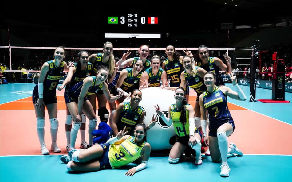 Seleção Brasileira feminina vence Peru por 3 a 0 na segunda partida do Pré-Olímpico de Vôlei