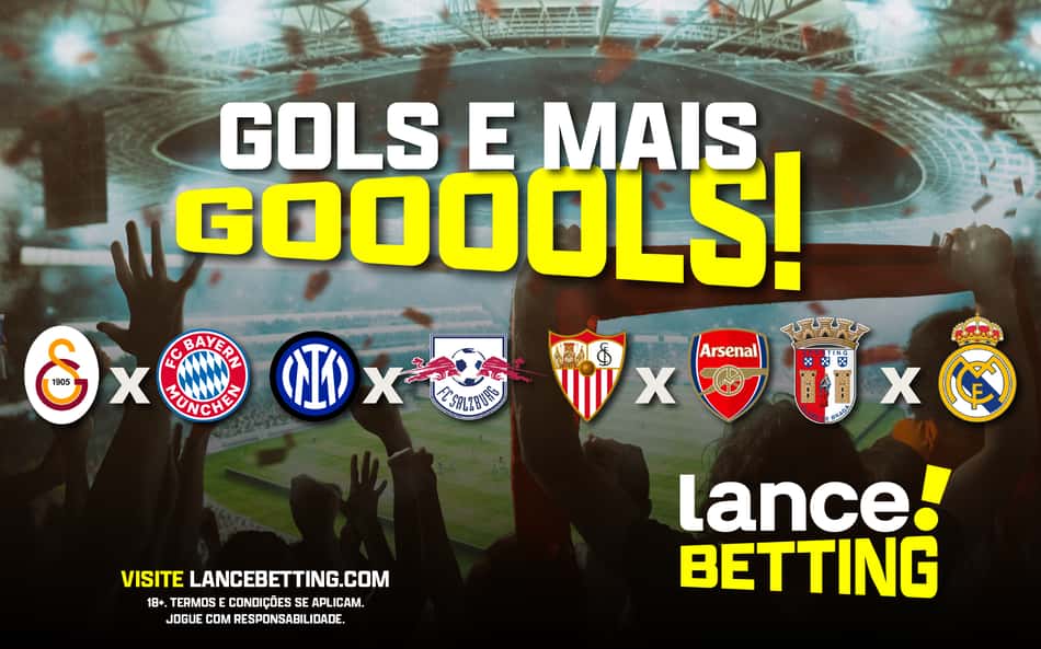 Gols pela Europa! Aposte R$100 e fature mais de R$860 com combinada na Liga dos Campeões