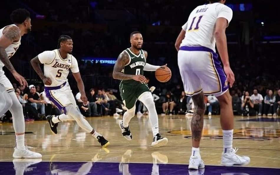 Na estreia de Damian Lillard, Bucks supera Lakers