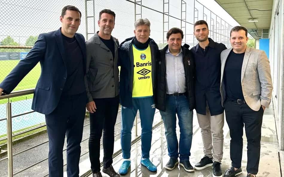 Grêmio recebe visita de Edu Gaspar, diretor esportivo do Arsenal e ex-Seleção