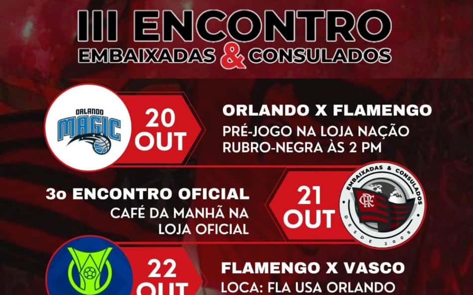III Encontro de Consulados e Embaixadas do Flamengo: Orlando Pronta para vestir vermelho e preto