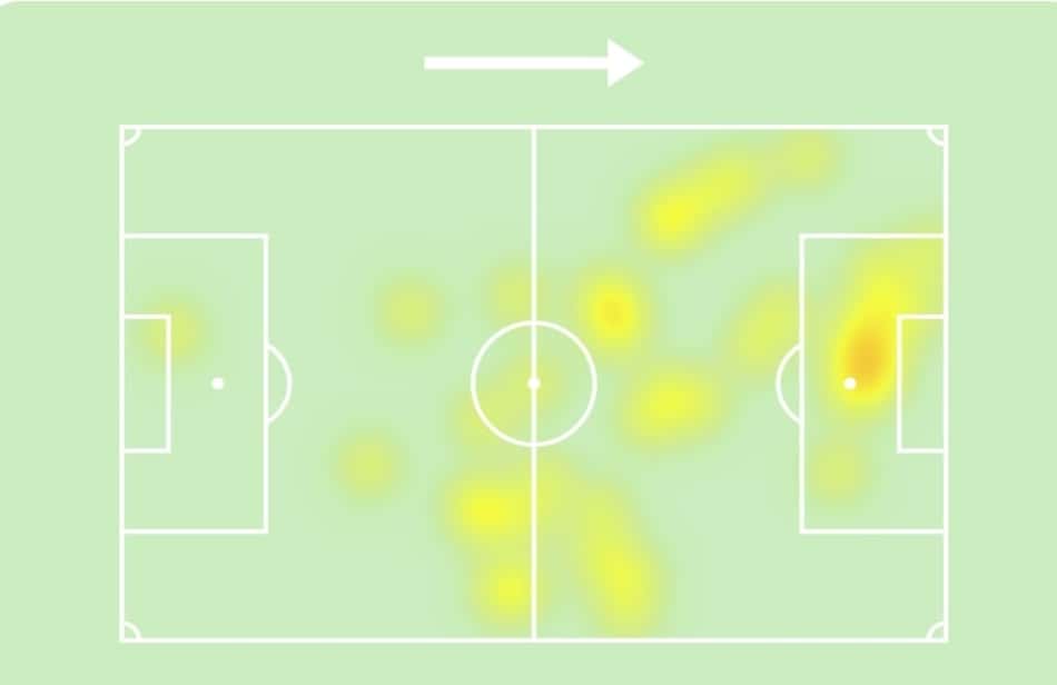 Mapa-Calor-Yuri-Alberto-Corinthians-Fortaleza-Antes-Mano