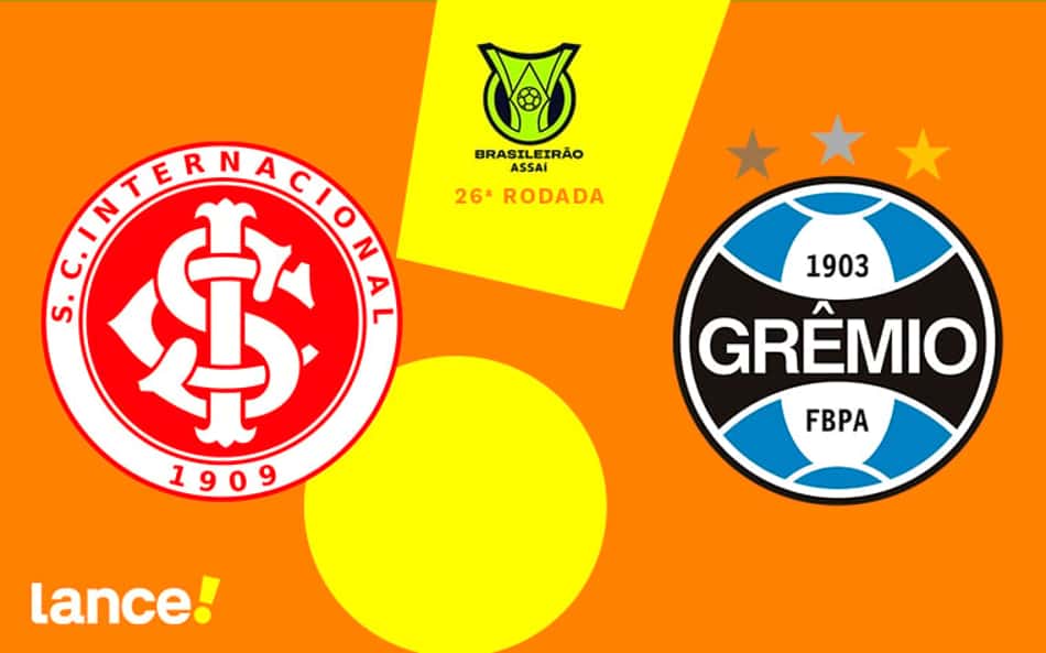 Internacional x Grêmio: onde assistir ao vivo, horário e escalações do jogo pelo Brasileirão