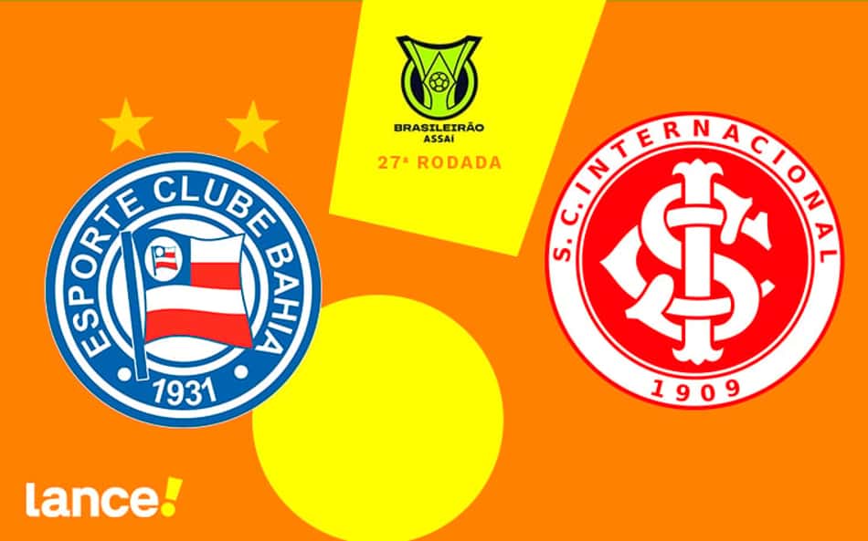 Bahia x Internacional: onde assistir ao vivo, escalações e horário do jogo pelo Brasileirão