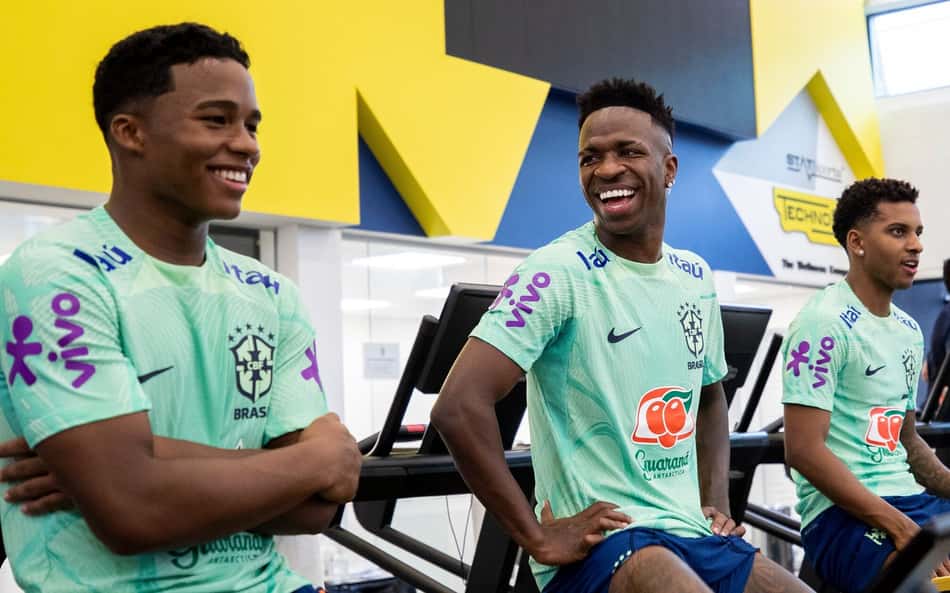 Endrick, Vini Jr e Rodrygo: trio vale mais que toda a seleção da Colômbia; veja comparativo