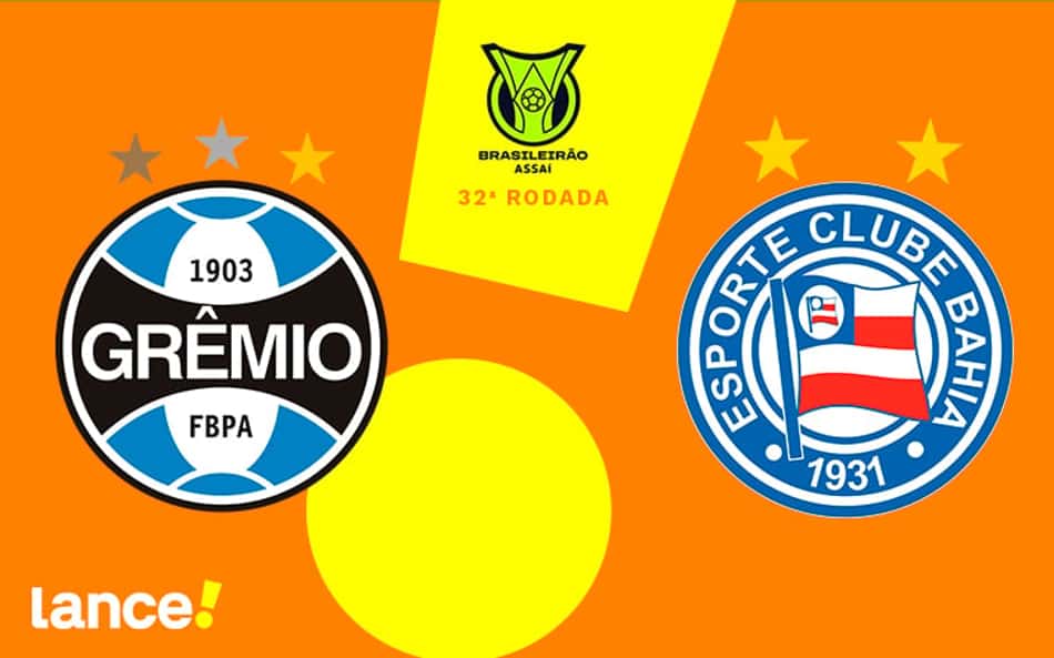 Grêmio x Bahia: onde assistir ao vivo, escalações e horário do jogo pelo Brasileirão