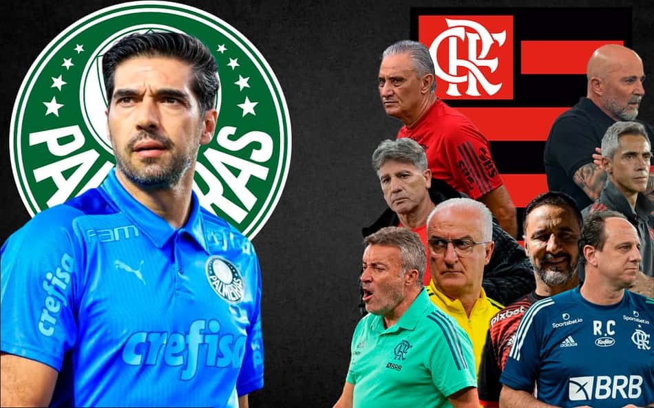 Flamengo vai na contramão do Palmeiras com oito técnicos na era Abel Ferreira