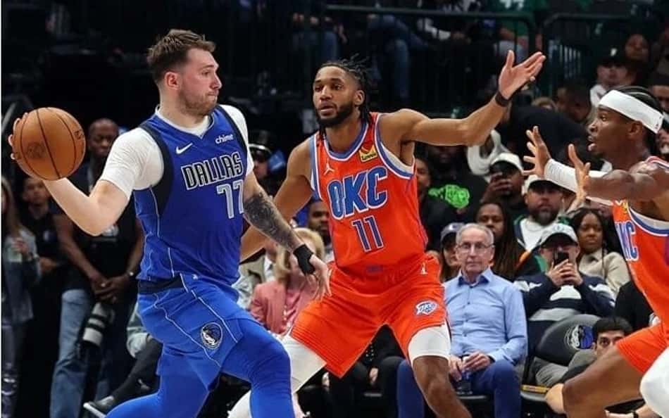 Luka Doncic faz triplo-duplo monstruoso, mas Thunder supera "apagão" e bate Mavericks