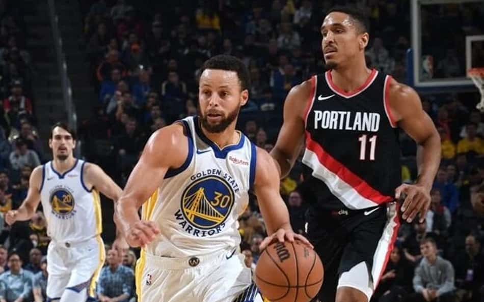 Stephen Curry decide e Warriors bate Blazers de virada