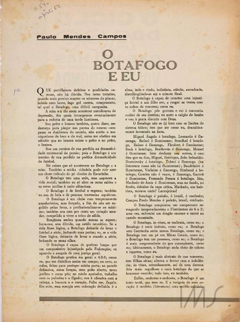 Crônica de Botafogo