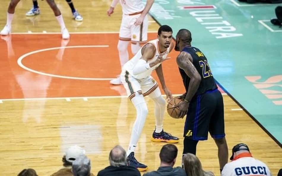 Victor Wembanyama e LeBron James falam sobre primeiro jogo na NBA
