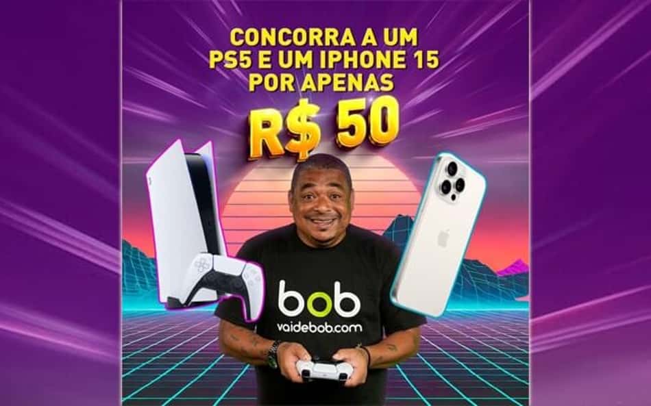 Vai de Bob sorteará Playstation 5 e iPhone 15; veja como participar