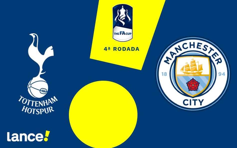 Tottenham x Manchester City: onde assistir, horário e prováveis escalações do jogo pela Copa da Inglaterra