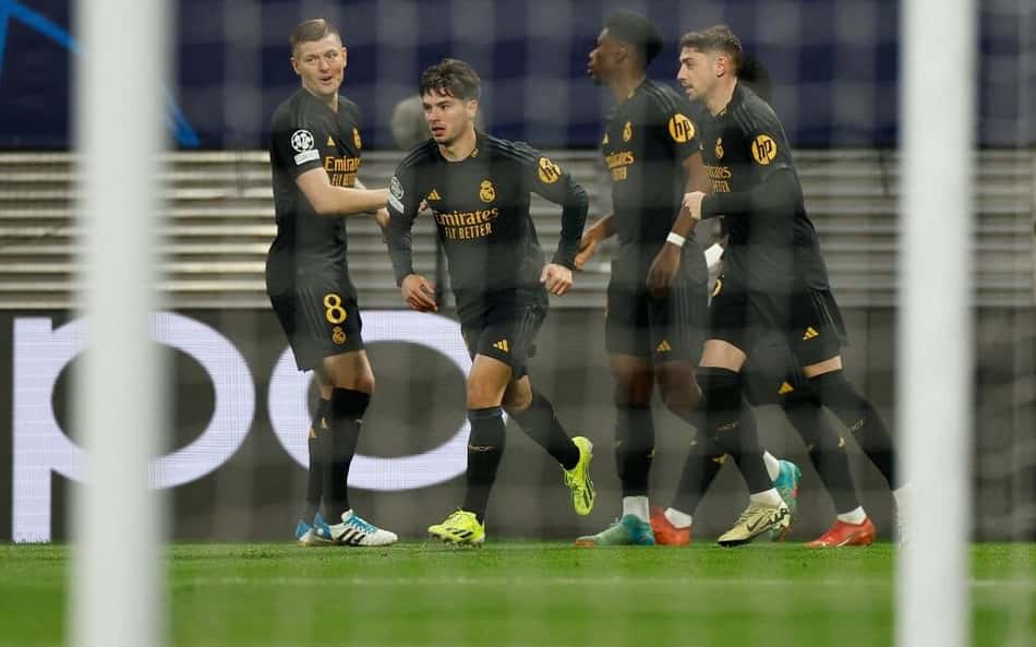 Com Vini Jr 'azarado', aposta de Ancelotti brilha, Lunin salva, e Real Madrid vence RB Leipzig pela Champions League; veja o gol do jogo