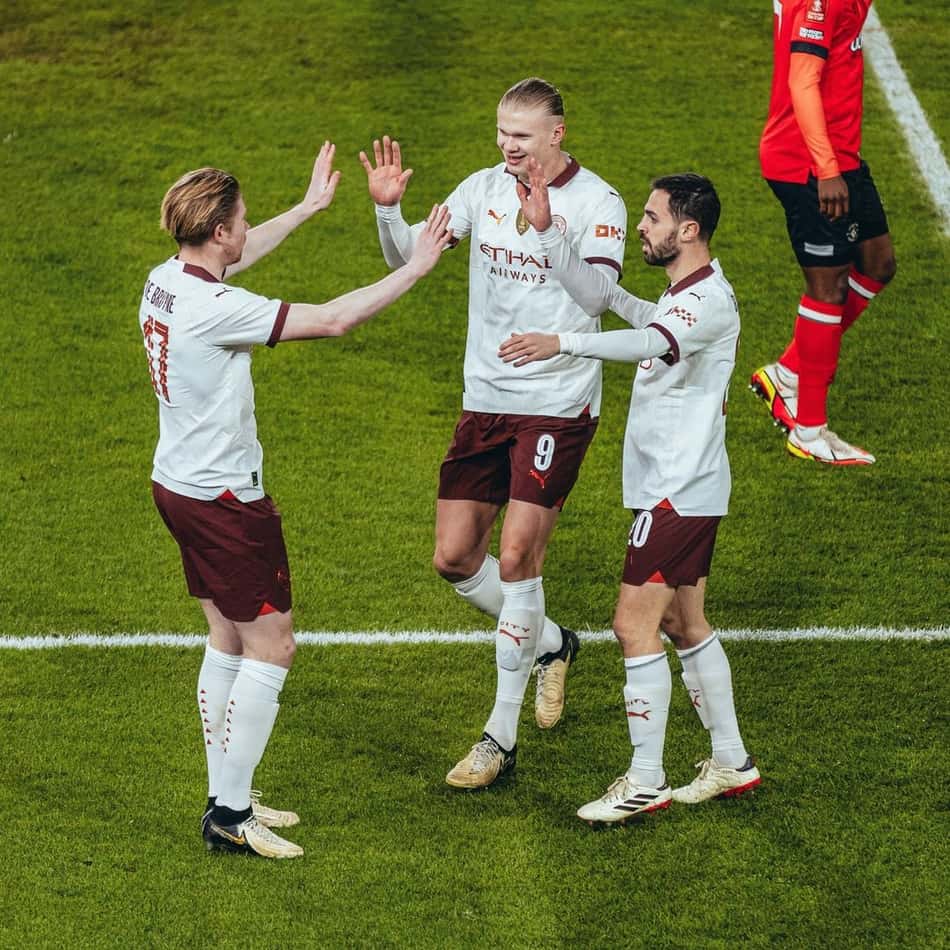 Haaland, Bernardo Silva e De Bruyne - Manchester City