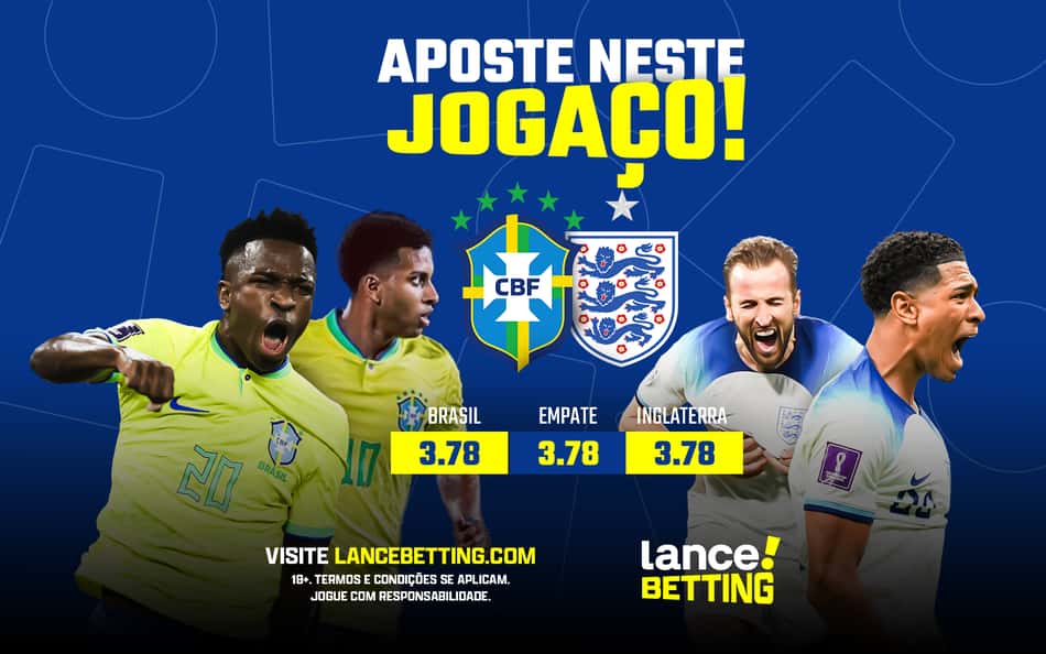 Com R$200, você leva R$350 no mercado "ambos marcam" em Brasil x Inglaterra