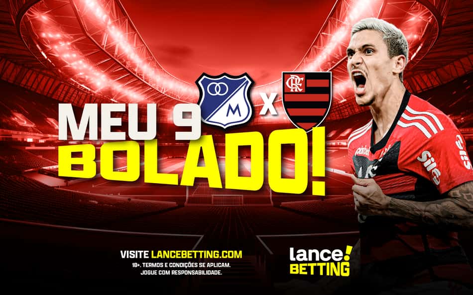 Com R$100, você pode ganhar R$230 se Pedro marcar pelo menos um gol sobre o Millonarios!