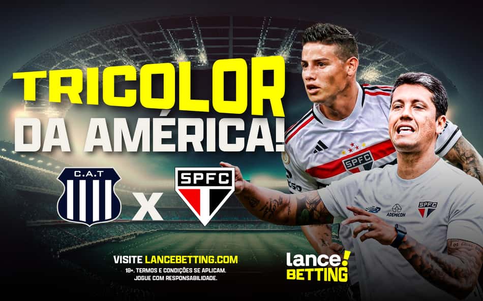 Soberano! Aposte R$100 e fature mais de R$290 se o São Paulo bater o Talleres pela Libertadores!