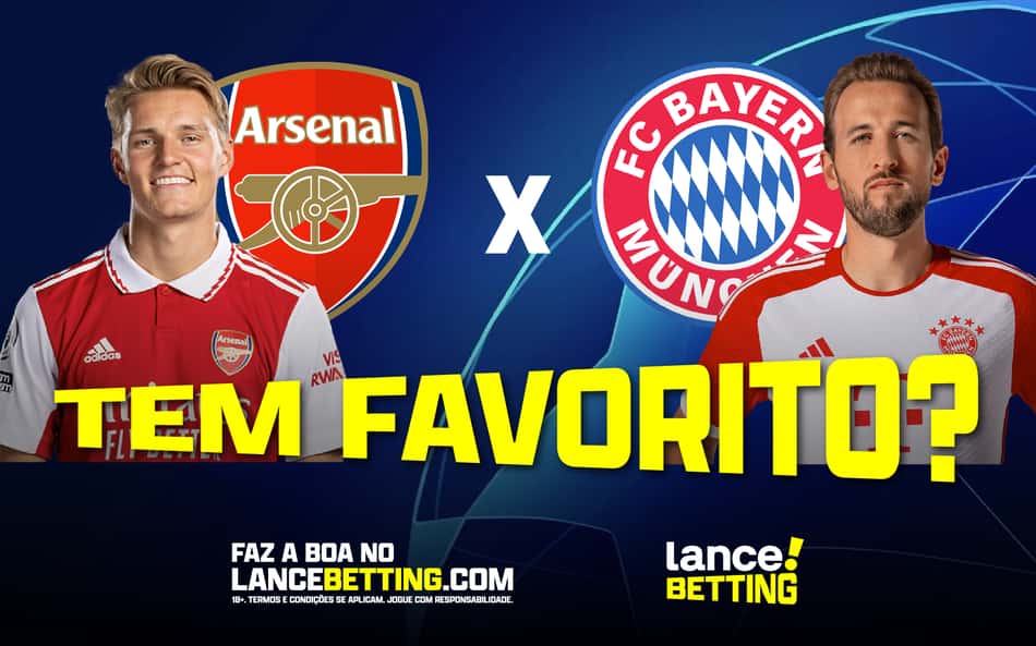Tem favorito? Coloque R$50 e fature R$199 se o duelo Arsenal x Bayern terminar empatado