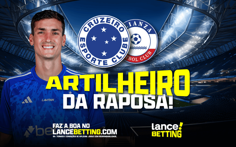 Bola na rede! Apostando R$100, você fatura R$397 se Dinenno abrir o placar para o Cruzeiro contra o Alianza