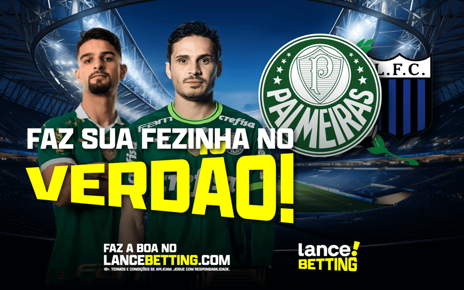 É o Verdão! Com R$100, você fatura R$518 para Palmeiras x Liverpool-URU terminar cinco gols ou mais!