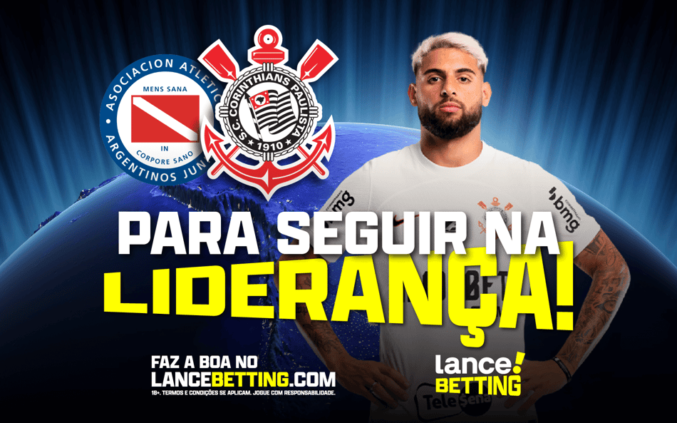 Para seguir líder! Aposte R$100 e leve R$325 se o Corinthians vencer o Argentinos Juniors pela Sul-Americana!