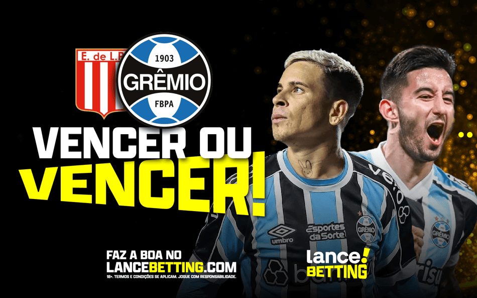 Necessidade de vitória! Com R$50, você pode faturar R$197 se o Grêmio bater o Estudiantes na Libertadores