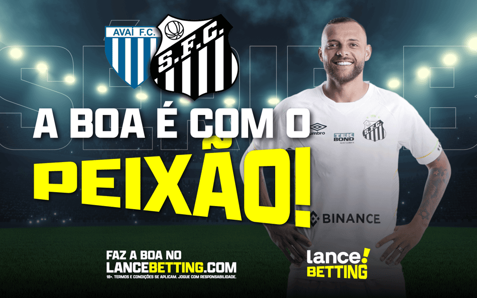Por mais uma, Santos! Com R$100, você leva R$396 para gol de Guilherme sobre o Avaí