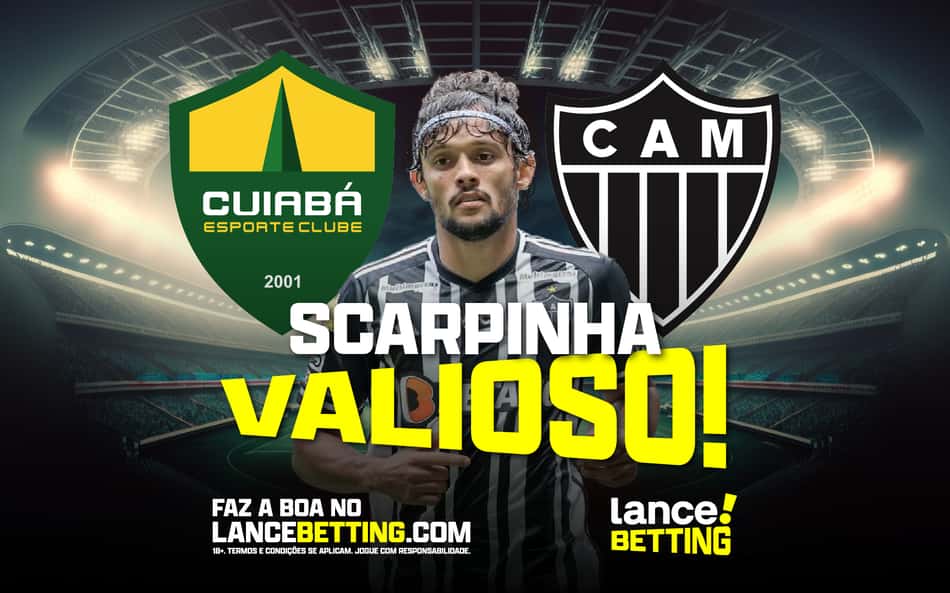Valioso! Com R$100, você leva R$503 com gol de Scarpa a qualquer momento sobre o Cuiabá