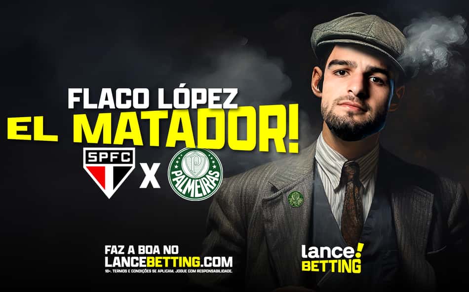Matador! Com R$100, você fatura R$422 se Flaco López balançar as redes em São Paulo x Palmeiras