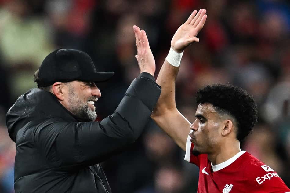 Klopp e Luis DIaz - Liverpool 3x1 Sheffield