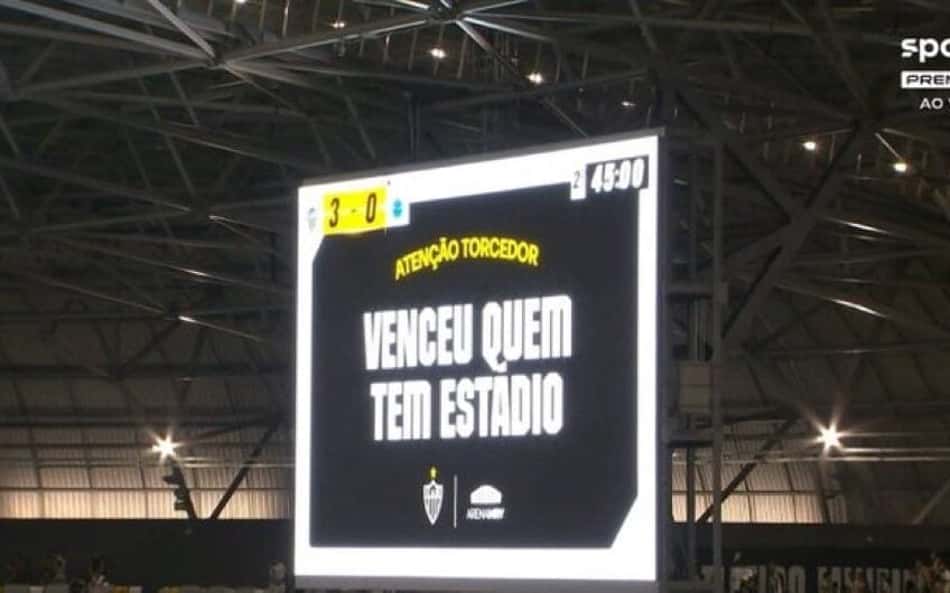 'Ganhou quem tem estádio': Atlético ironiza Cruzeiro após vitória no Clássico Mineiro