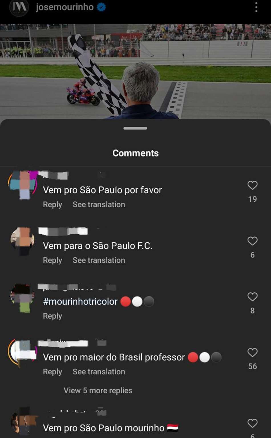 Prints-Instagram-Mourinho-São-Paulo