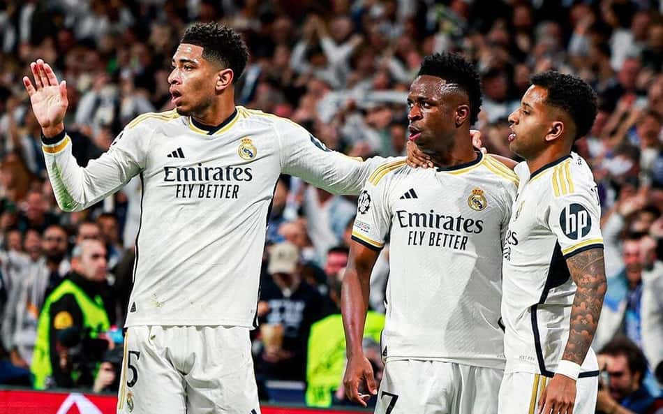 Bellingham, do Real Madrid, rasga elogios a Vini Jr e Rodrygo: 'Muito humildes'