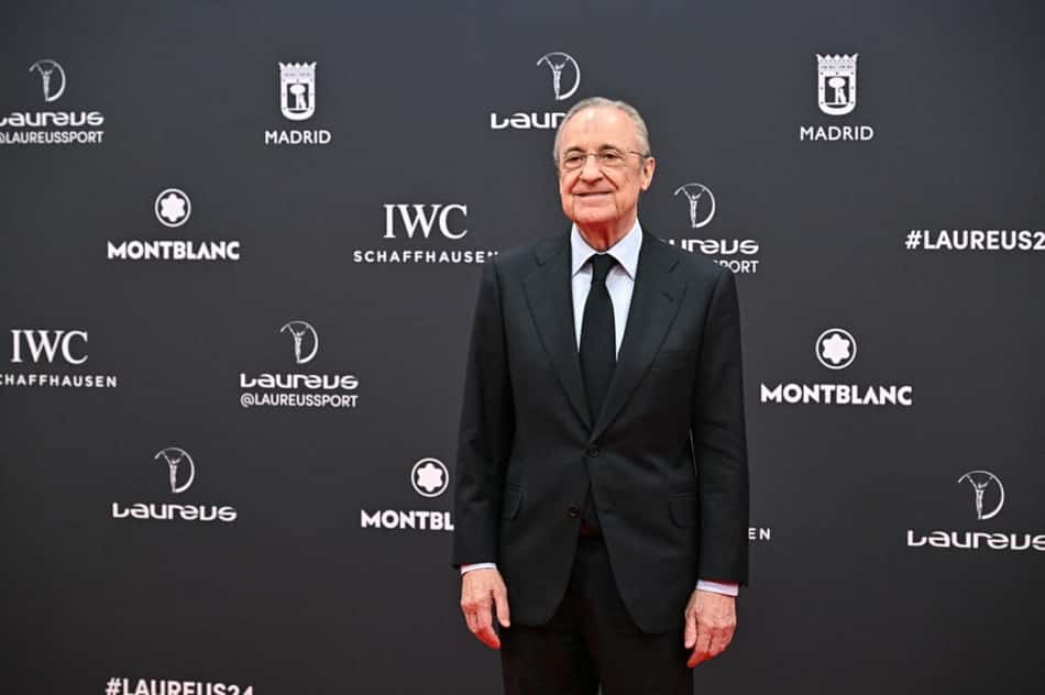 O Real Madrid, presidido por Florentino Pérez, se colocou contra a realização do jogo entre Barcelona e Villareal fora da Espanha (Foto: Javier Soriano/AFP)