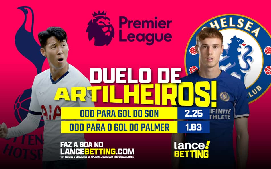 Fede a gol! Aposte R$100 e ganhe mais de R$200 se Son marcar em Chelsea x Tottenham