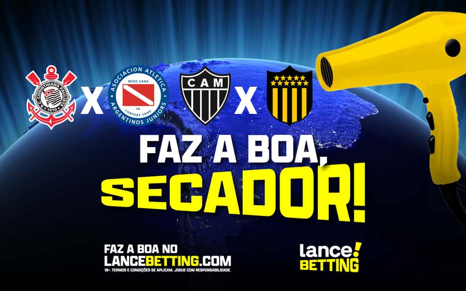 Olha o secador! Apostando R$100, você fatura mais de R$1500 nas derrotas de Corinthians e Atlético-MG