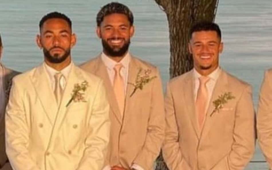 Torcedores do Vasco vão à loucura com foto de Coutinho em casamento de atacante vascaíno: 'Pacotão de reforços'