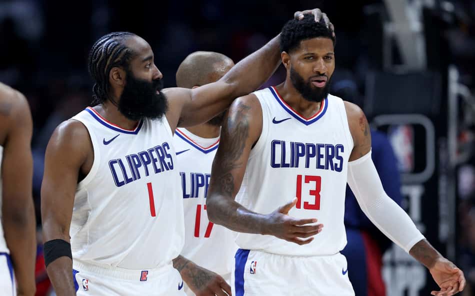 Denver Nuggets v Los Angeles Clippers - James Harden e Paul George