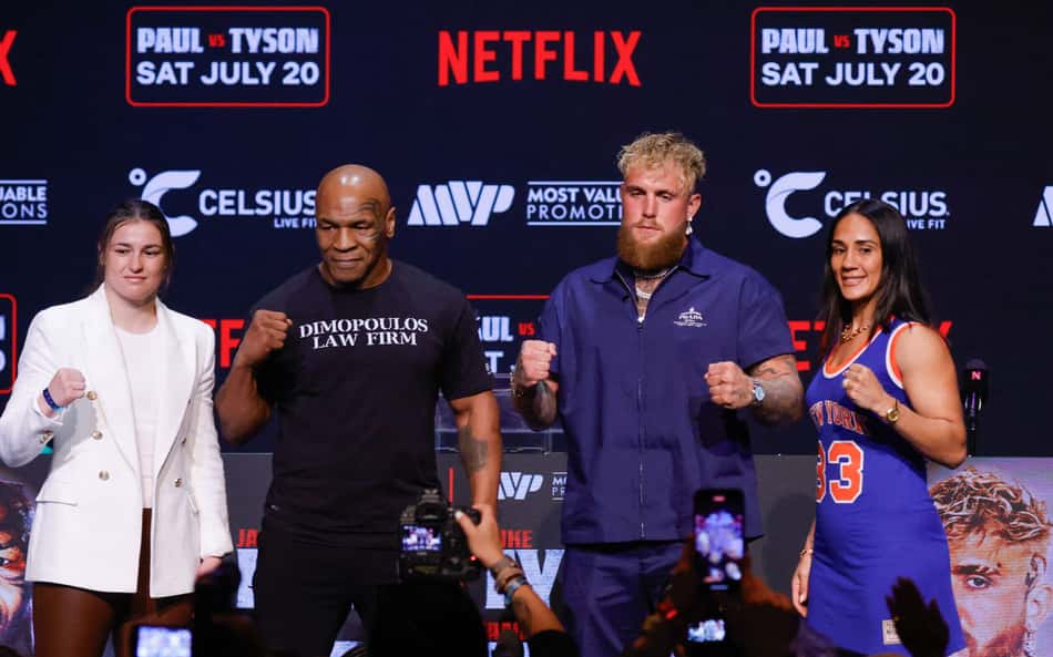 Mike Tyson e Jake Paul fazem primeira encarada; confira
