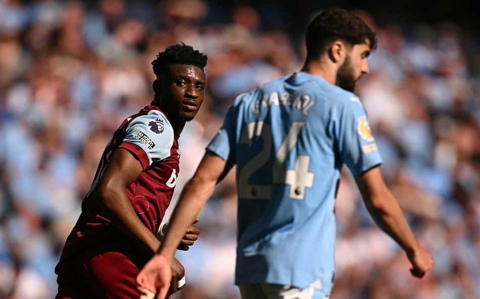 Kudus marca de bicicleta contra o Manchester City e torcedores vão à loucura; veja a reação