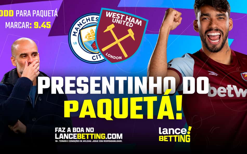 No passinho! Aposte R$100 e ganhe mais de R$900 se Paquetá marcar contra o City