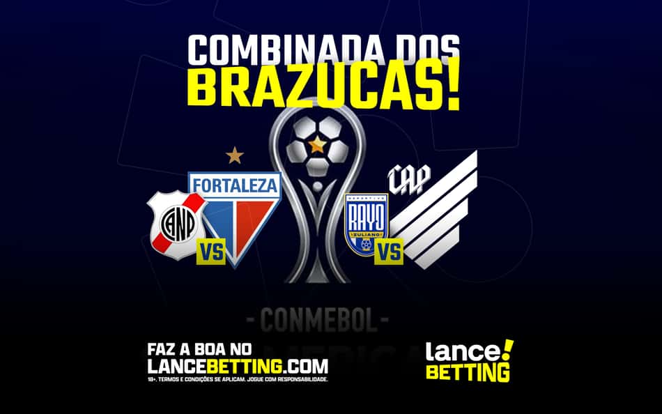 Combinada dos Brazucas! Aposte R$100 e lucre R$380 se Fortaleza e Athletico vencerem na Sul-Americana