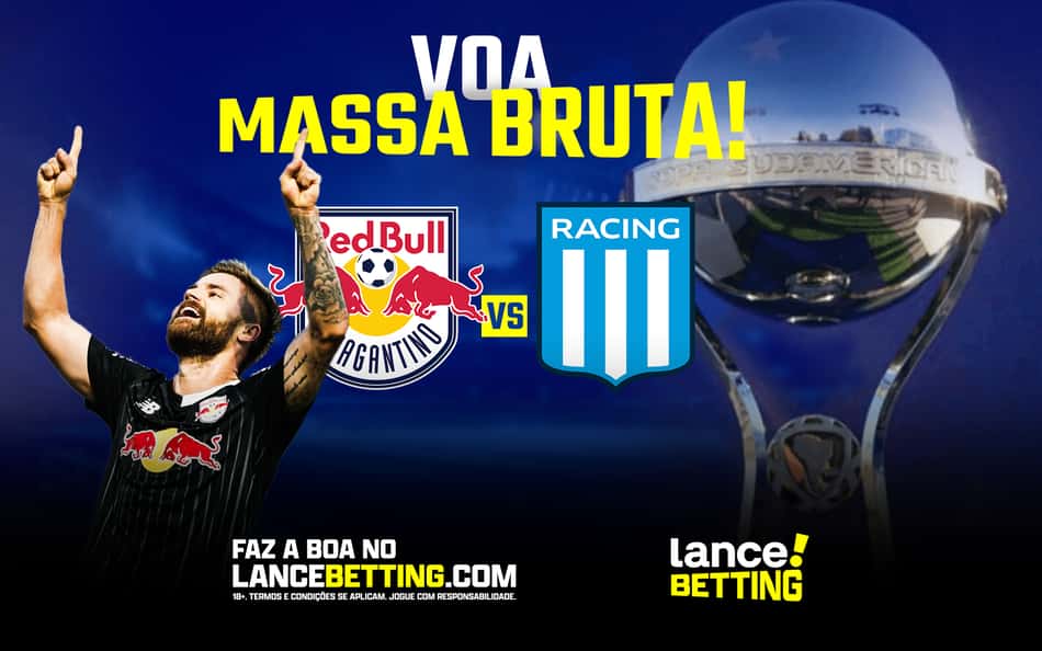 Com R$100, seu lucro pode ser de R$224 se o RB Bragantino vencer o Racing na Sul-Americana