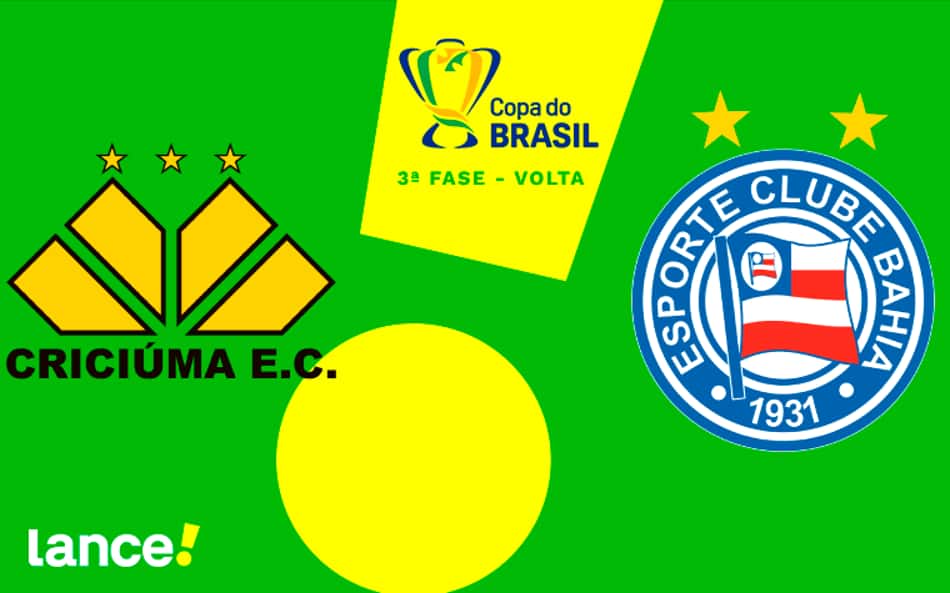 Criciúma x Bahia: onde assistir, horário e escalações do jogo pela Copa do Brasil