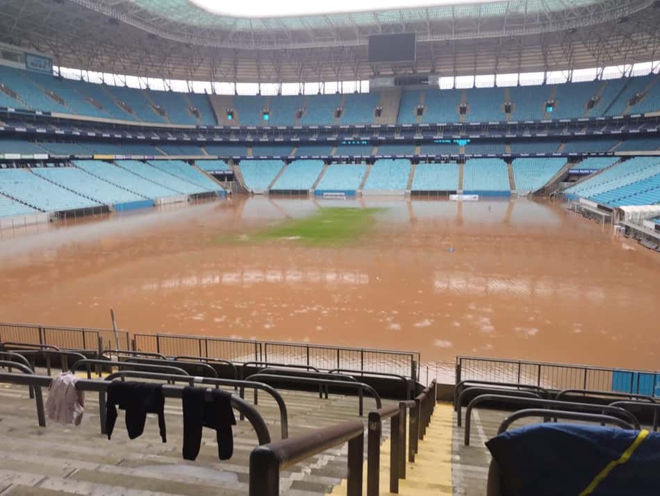 Grêmio - Estádio; casa do Inter também está alagada