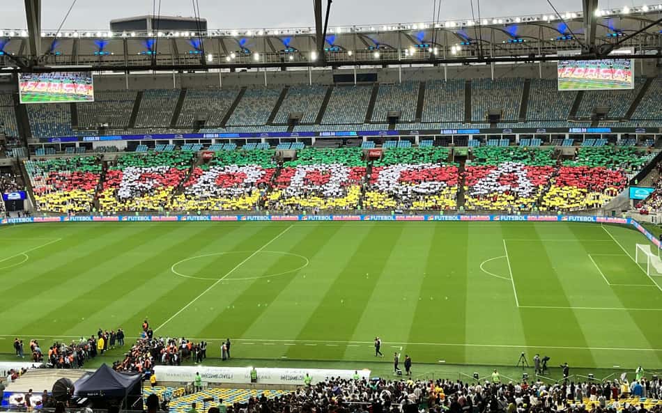 Torcida do Botafogo foi responsável por mosaico do Futebol Solidário
